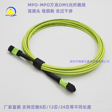 MPO多模OM5万兆国产低损光纤跳线MPO-LC/FC8芯12芯24芯40G100G3米