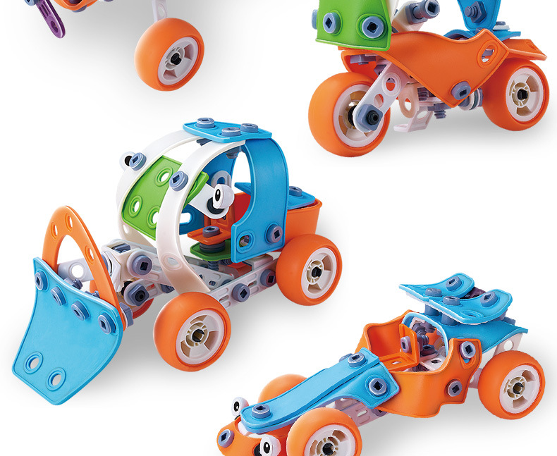 拼装工程车儿童diy拆装拧螺丝软积木组装早教机构培训玩具