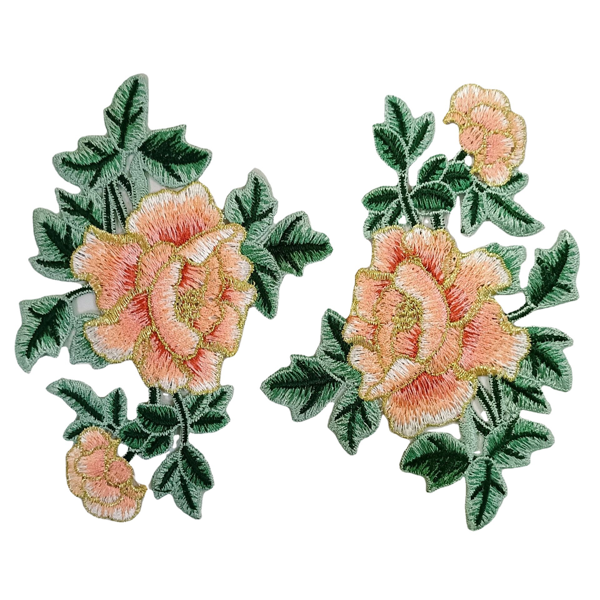 美霓绣品 水溶刺绣对花布贴帽子配饰时尚百搭服装辅料刺绣花边