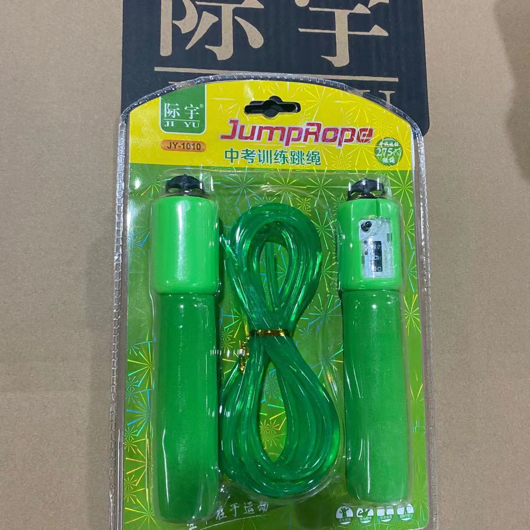1010海绵手柄钢丝计数跳绳 胶绳计数跳绳 中考训练跳绳-阿里巴巴