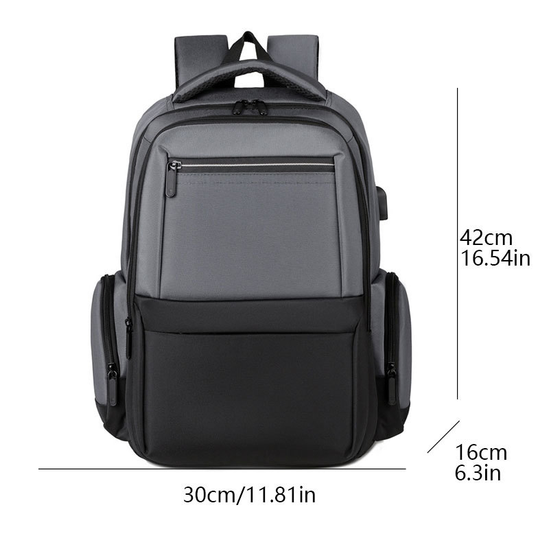 秋季新款男士背包大容量百搭耐磨牛津布书包大学生上课旅游双肩包