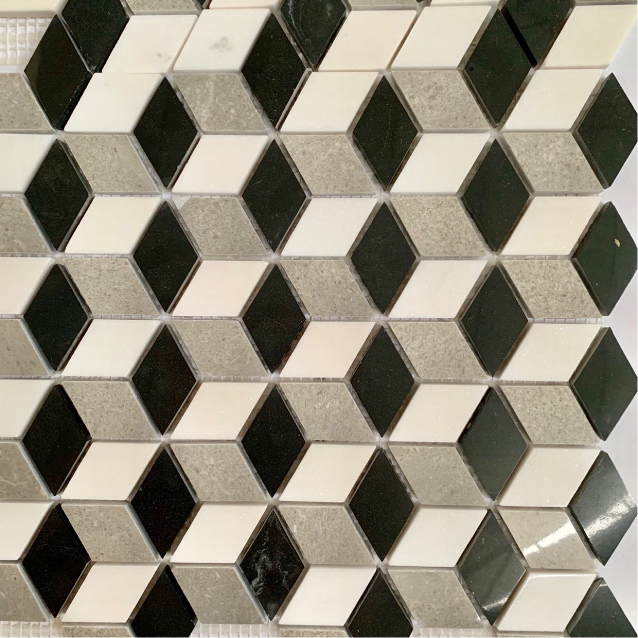 3d立体背景墙天然大理石 石材马赛克 文化石墙砖拼图水刀拼花