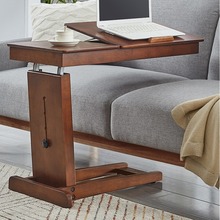 床边桌实木笔记本电脑桌子小户型卧室可折叠移动升降懒人床上书桌