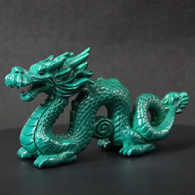 桃木青龙摆件立体木质龙生肖属龙雕刻龙摆件手工雕刻家居工艺品