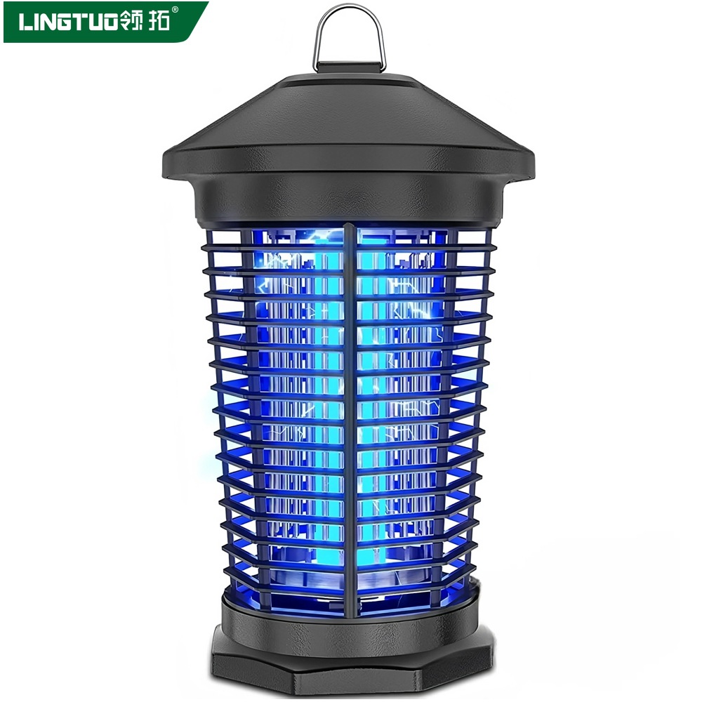 新款驱蚊灯光控灭蚊器防雨4000V电击式灭蚊灯捕蚊器花园户外灭虫