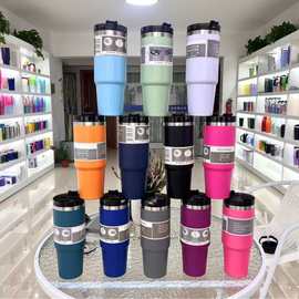 新款 304不锈钢汽车杯双层保温杯保冷杯冰霸杯车载杯