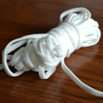 5mm白色泡泡纱耳绳日韩口罩绳耳带一次性平面口罩白元绳白云筋