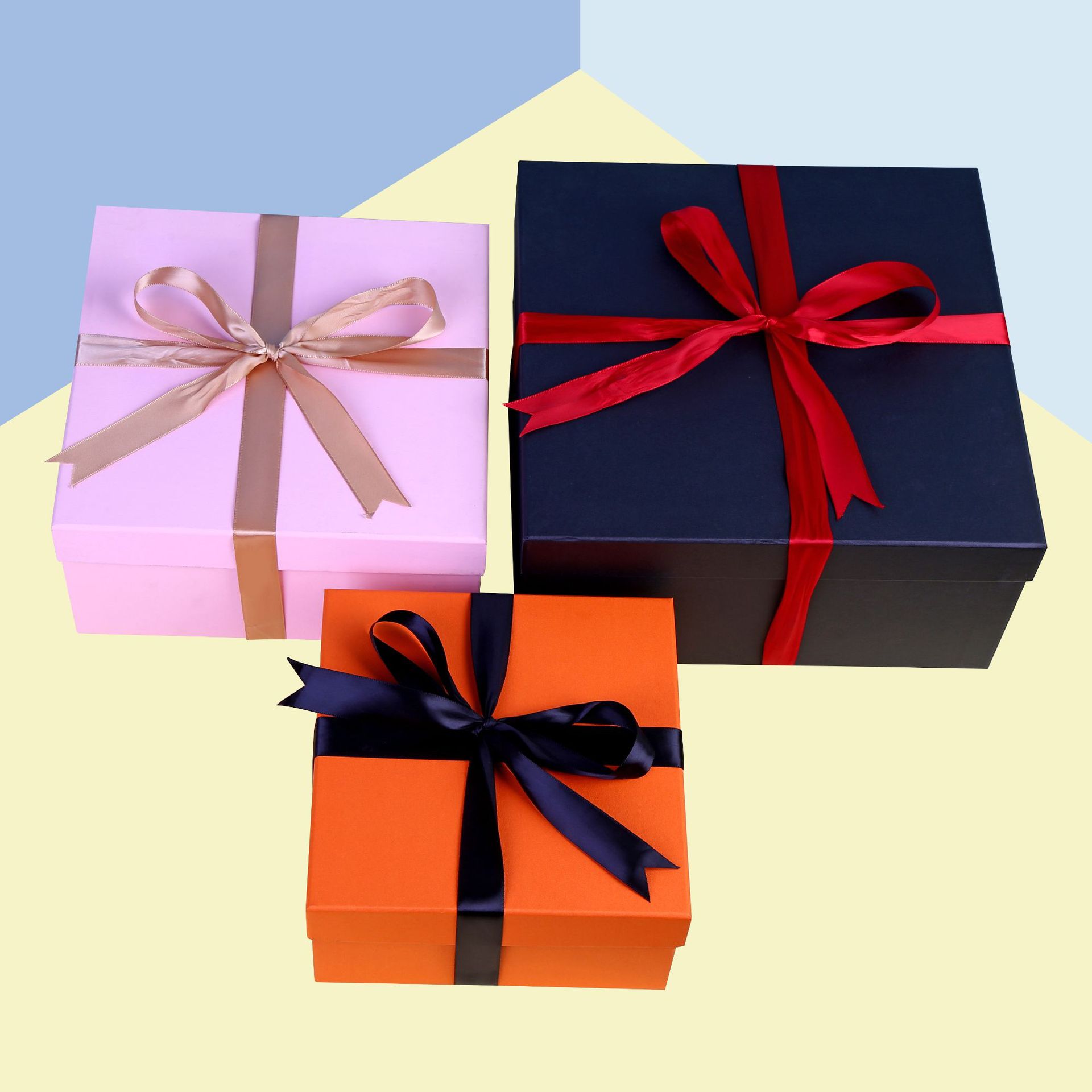 盒批发蝴蝶结送礼丝带多色厂家套装可选礼物礼盒优选精美方形