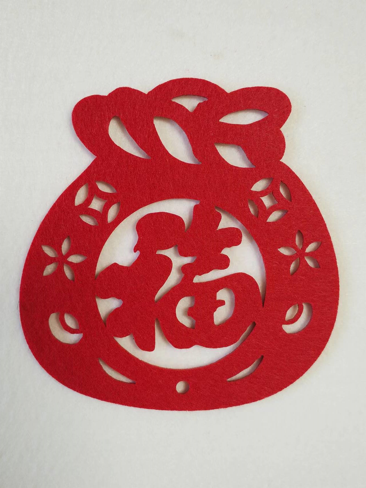 Felt Fu Character Spring Festival New Year Gift Safe Joy Housewarming Happiness Door Sticker Non-Woven Fabric Big FU Character Wedding Supplies
