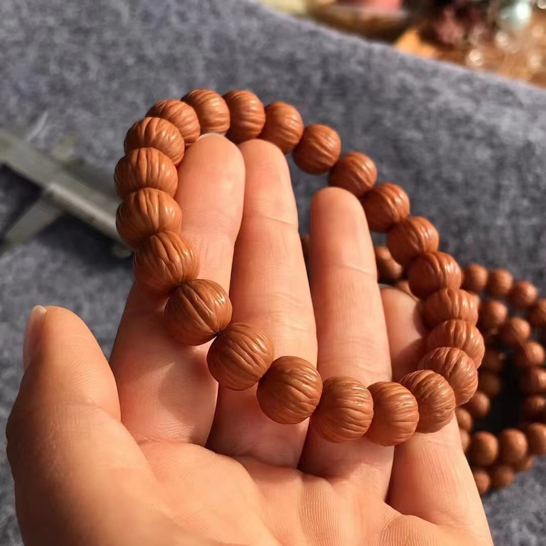 土豪猴头凤羽猴头核桃单圈文玩猴头108长串猴头手串 大量批发