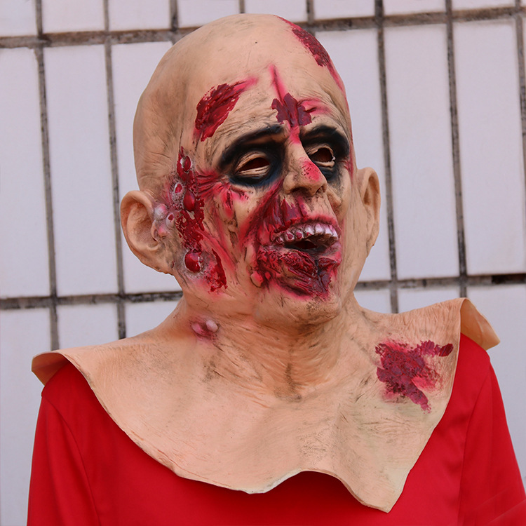 万圣节密室逃脱鬼屋酒吧整蛊道具恐怖面具大吓人装饰鬼屋面罩