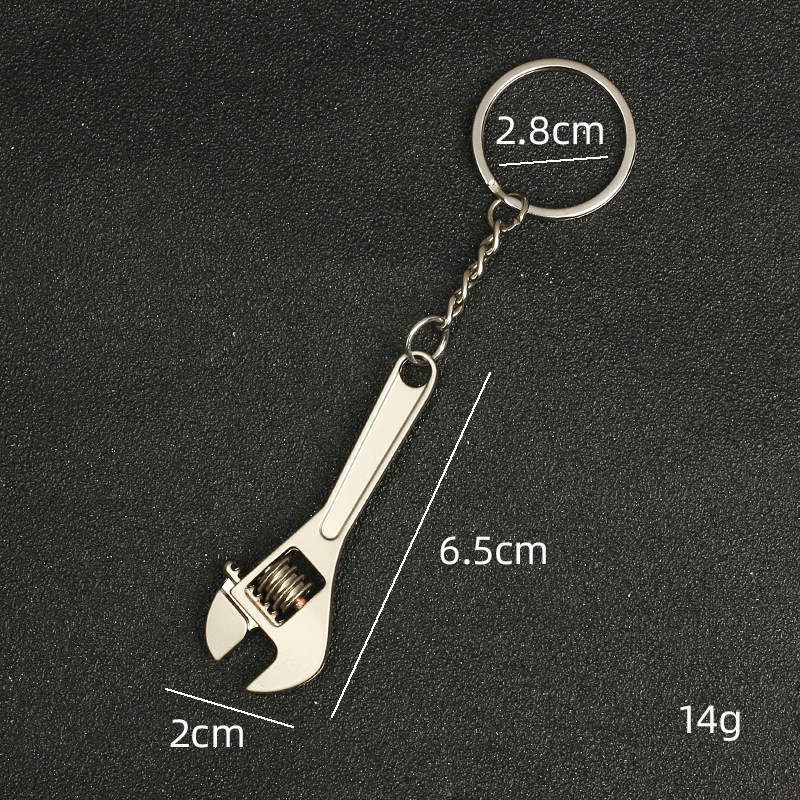 Cross-Border Creative Mini Imitation Tool Key Chain Adjustable Wrench Keychain Metal Pendant Activity Small Gift Wholesale