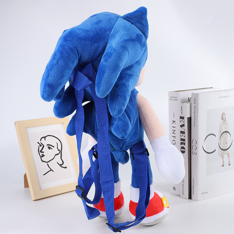 Cross-Border New Arrival Sony Backpack Plush Backpack Sonic the Hedgehog Hedgehog Sonic the Hedgehog Ng Plush Toy