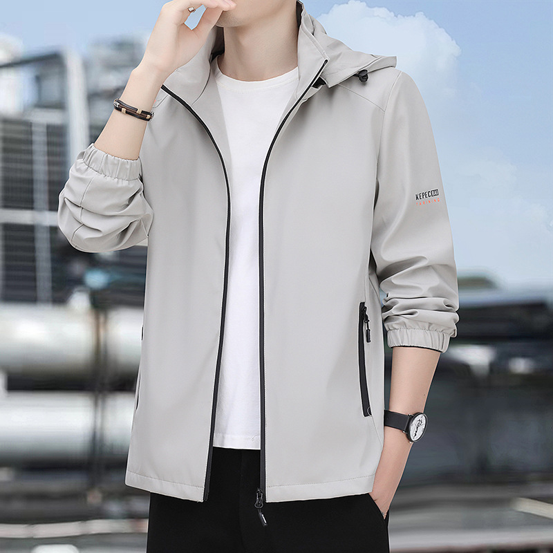 Coat Men's 2023 Spring New Simple Casual Jacket Men's Trendy Korean Jacket Men's Young Students