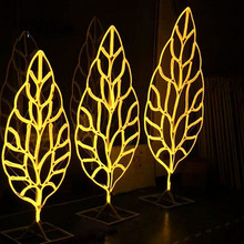 led树叶图案造型灯商业街区小区公园节日亮化美陈装饰景观灯