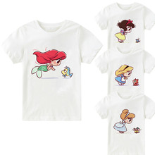 Princess Kids T Shirt 时尚卡通卡通印花儿童T恤