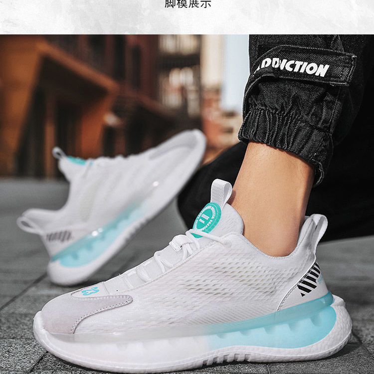 sports shoes men‘s popcorn running shoes ultra-light breathable soft bottom comfortable all-match casual shoes trendy low-top running shoes