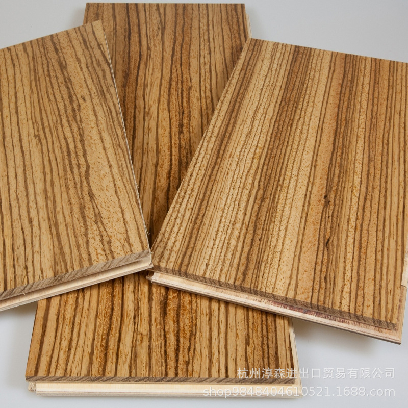 淳森小斑马木赛鞋木豆乌金木三层多层实木地板纯实木地板