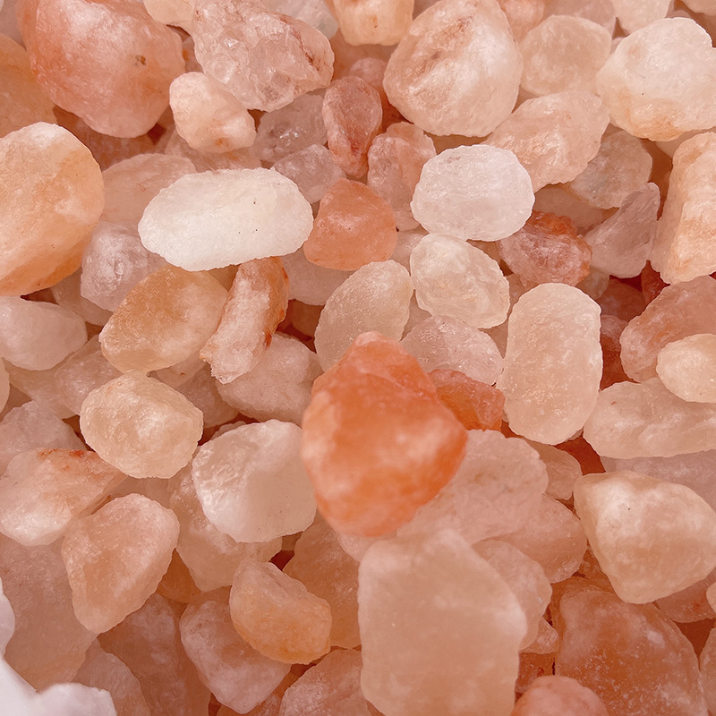 厂家批发喜马拉雅水晶盐块 巴基斯坦矿物盐磨圆 玫瑰盐块橙盐石