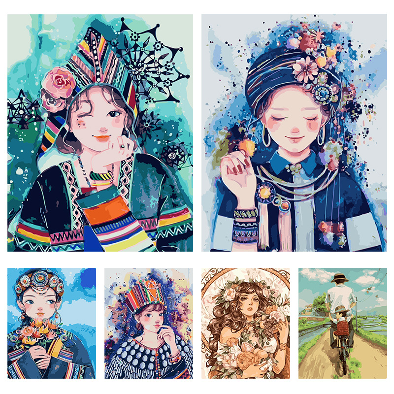 0成交578幅星蝶公主情侣画我要变成装饰画油画布卡通画闺蜜真