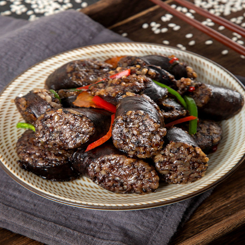 延边朝鲜族500g糯米血肠韩国美食延吉东北小吃肠批发