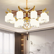 实木新中式客厅吸顶灯2022年新款实木古典中国风主卧室仿古灯具