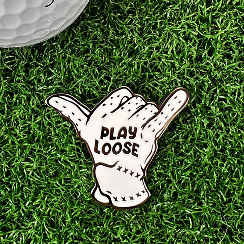 New Golf Play Loose Creative Ballmarker Metal Enamel Ball Mark Marker Accessories