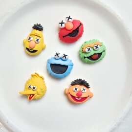 芝麻系卡通动画人物 diy手机壳套装饰品材料 树脂配件 个性贴片