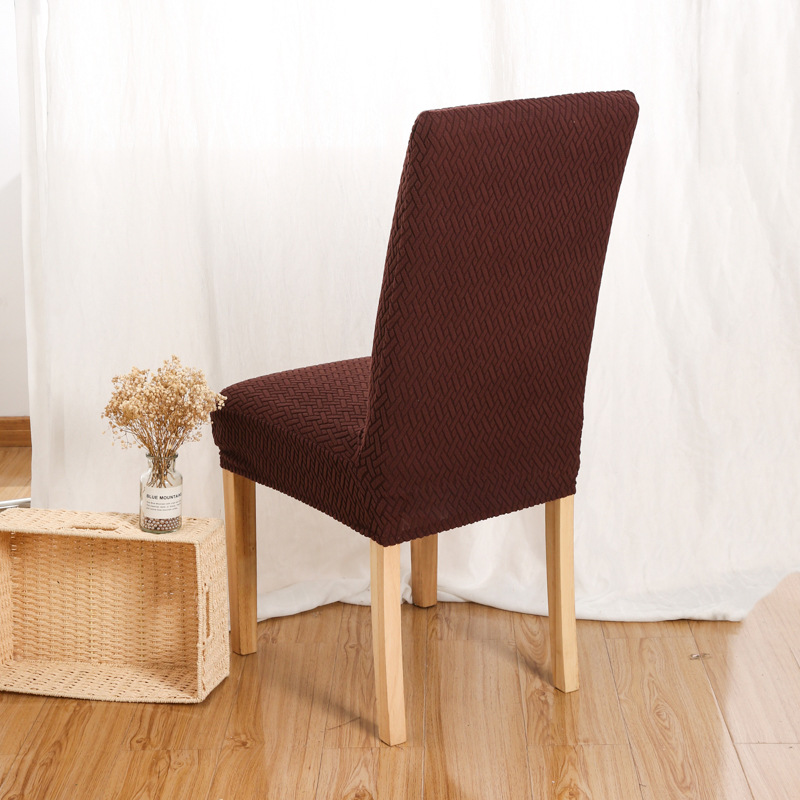 Cross-Border Thin T-Type Jacquard Half Chair Cover Household Minimalist Elastic Universal Dining Chair Cover Stool Seat Cover