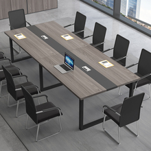 白色会议桌长桌简约现代大型桌子工作台会议室长条会议桌椅组合