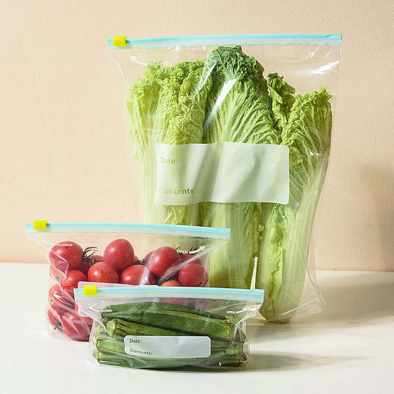 定制密封保鲜袋食品级拉链保鲜袋食物滑索袋食物自封袋盒装抽取式