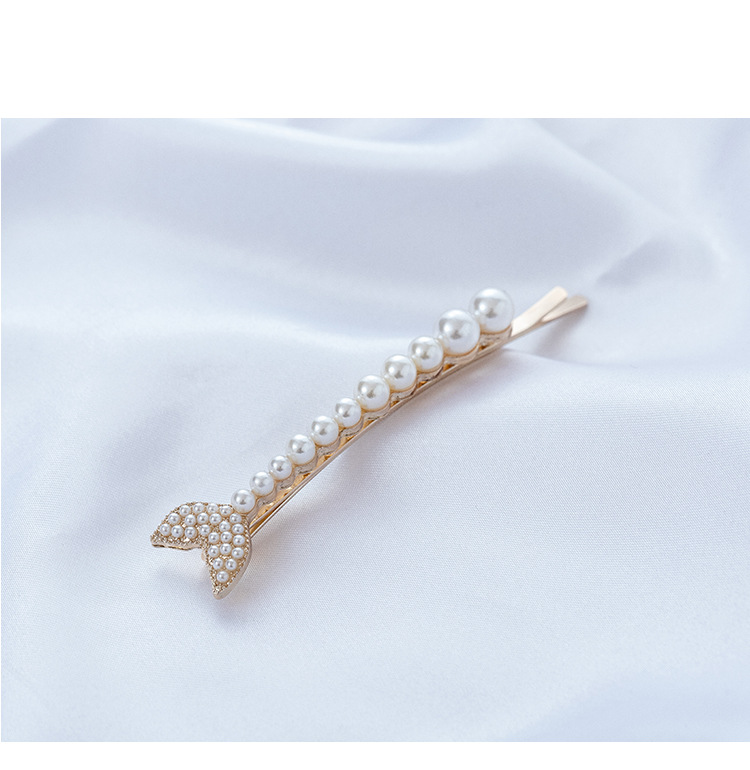 人鱼姬海豚水钻鱼尾边夹少女韩国ins刘海夹顶夹发卡头饰一字夹子