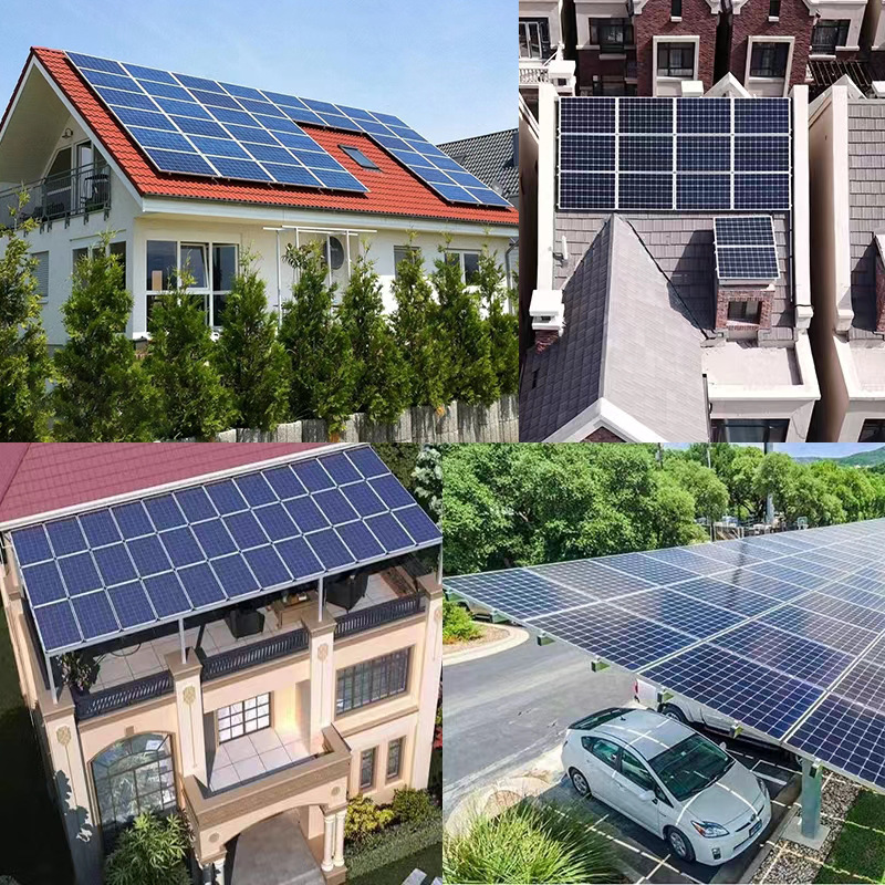 离网太阳能发电系统太阳能集热系统屋顶阳光房车棚光伏板太阳能板