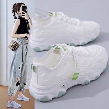老爹鞋女2024新款夏季网鞋透气网面ins百搭潮韩版学生薄款运动鞋