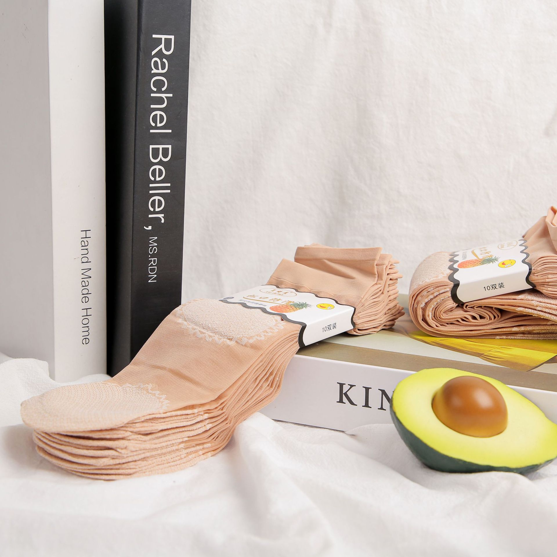 高档春秋女士袜子超柔加厚防滑棉底短丝袜吸汗透气脚尖加固菠萝袜