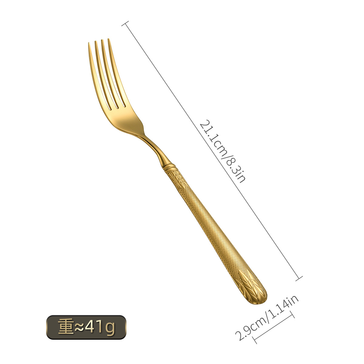 304 Stainless Steel Knife, Fork and Spoon Palace Style Wheat Steak Knife and Fork Hotel Western Food Four-Piece Cross-Border Tableware Set