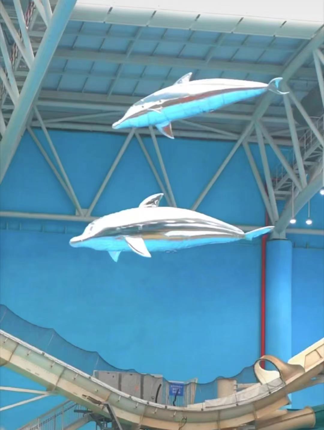 2021年软体飞行海豚飞行表演遥控充气海豚定制