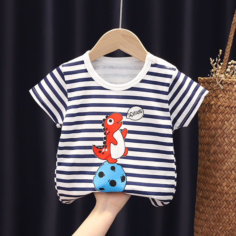 Children's Short-Sleeved New T-shirt Cotton Girls' Summer Clothes Baby Baby Children's Summer Clothing Boys' Tops One Piece Dropshipping