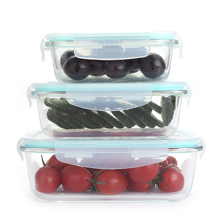 Rectangular Lunch Box Lunch Box Three-Piece Set