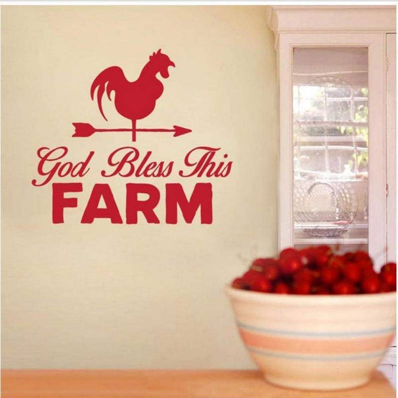 god bless this farm 箭头 公鸡图案 创意精雕墙贴-阿里巴巴