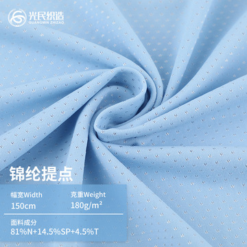 运动细孔鸟眼布 180g锦纶提点网眼布 运动布料 t恤冰丝内裤面料