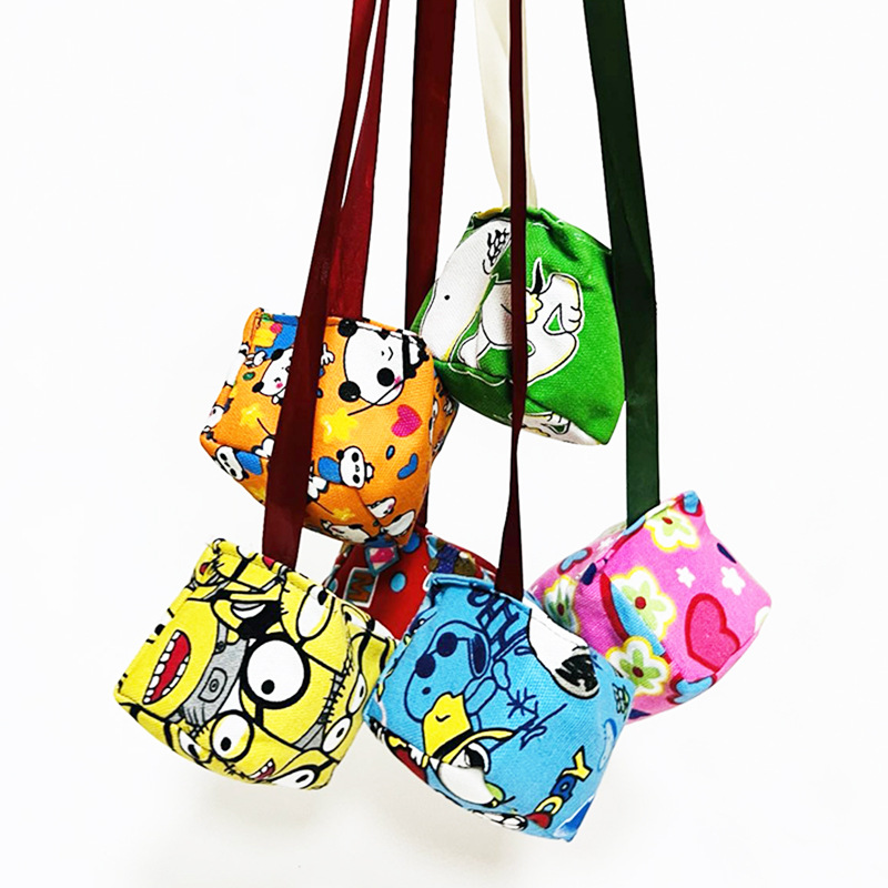 Children's Sporting Goods Game Sandbag Children's Cartoon Woven Belt Rope Sandbag Handmade Stall Goods