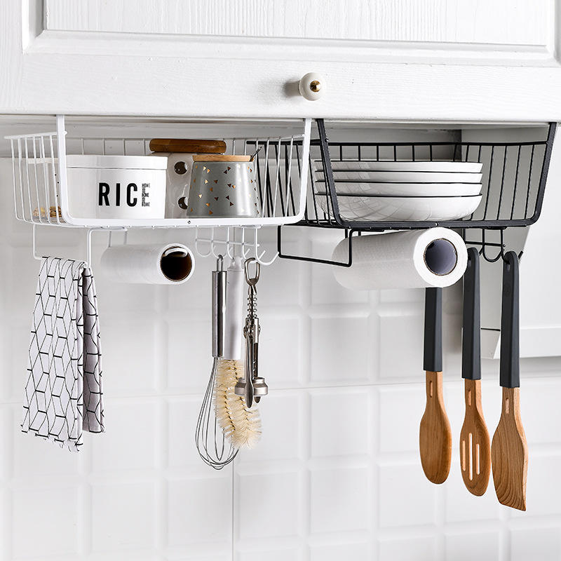 橱柜门内挂架衣柜下挂架网红免打孔吊柜下多功能厨房承重力强挂件