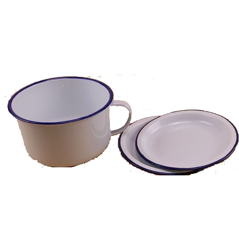 怀旧搪瓷饭缸加厚带盖学生大号泡面碗饭盒便当盒老式快餐杯保鲜盒