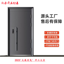 新品防盗门 锌合金智能指纹进户门安全家用入户门 拉杆防盗门