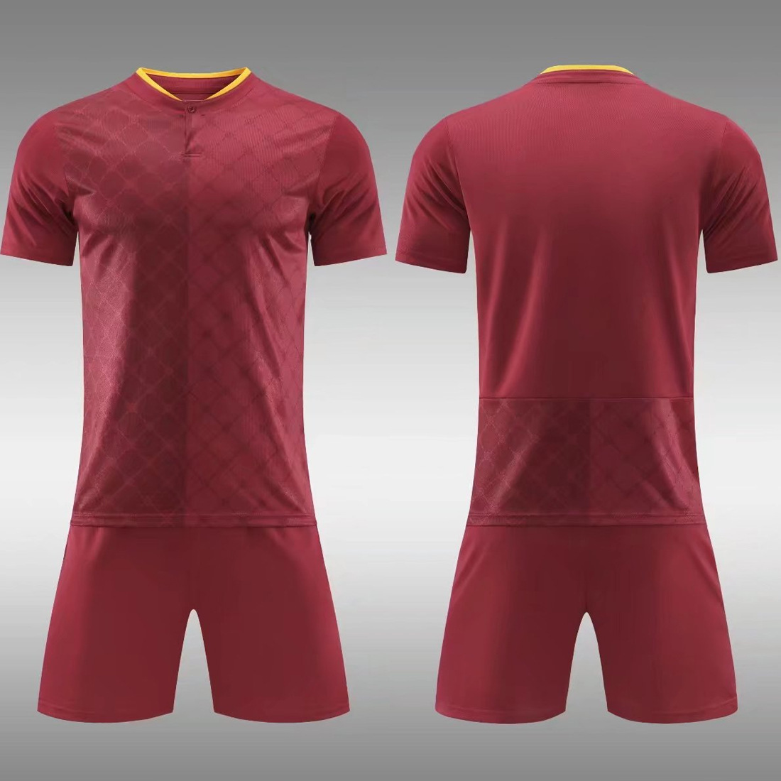 22-23罗马主场光板球衣短袖成人红色足球服套装团队赛服批发-阿里巴巴