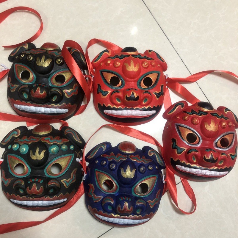 面具cosplay瑞兽,古风,摄影道具脸谱网红国风化妆舞会面罩独立站