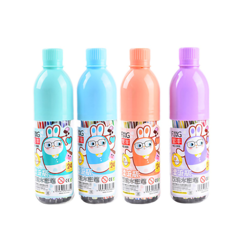2018 new Korean children's stationery washable watercolor pen creative drift bottle 12/24/36 color watercolor pen wholesale Application Scenario