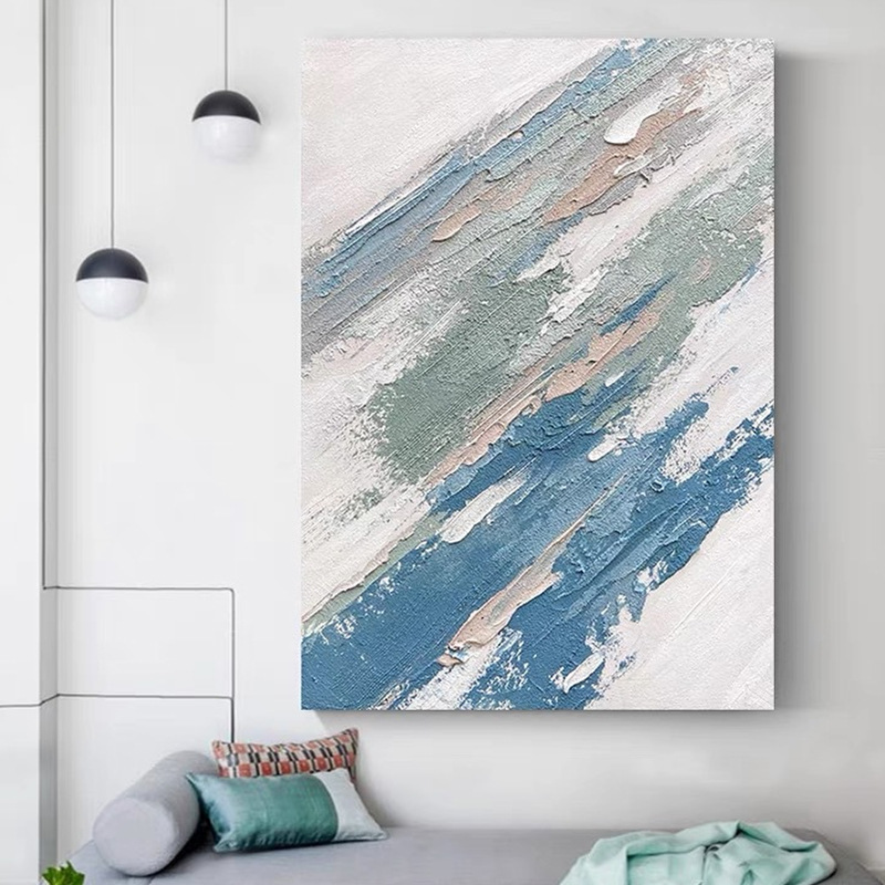 纯手绘油画抽象艺术入户玄关现代简约装饰画客厅沙发单幅挂画