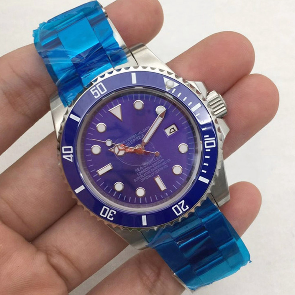 mechanical watch 劳家sea蓝面水鬼全自动机械手表男士腕表 qs